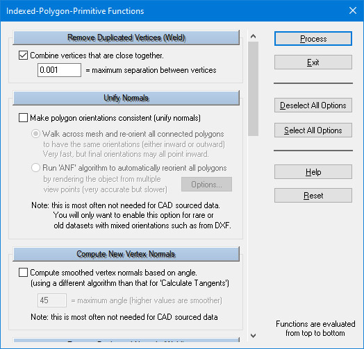 Polygon Processing Dlg Box